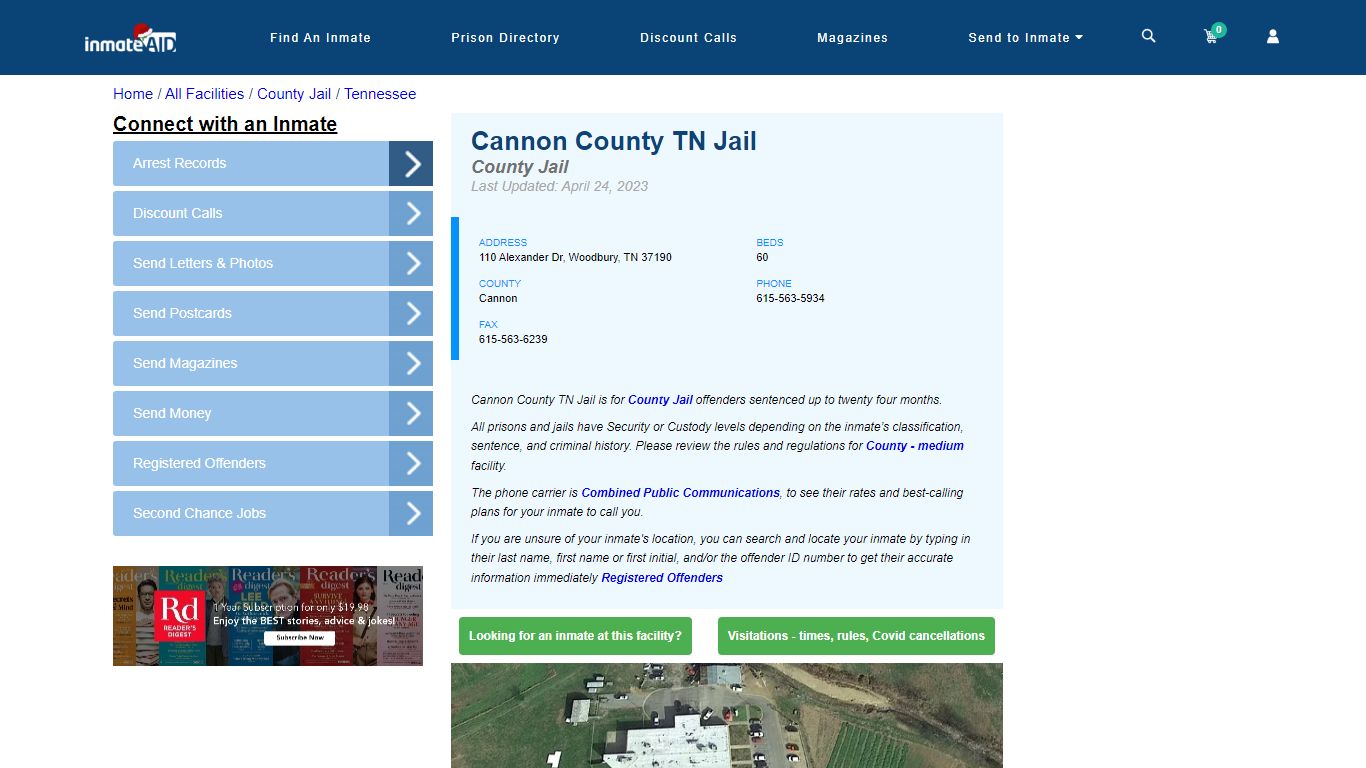 Cannon County TN Jail - Inmate Locator - Woodbury, TN